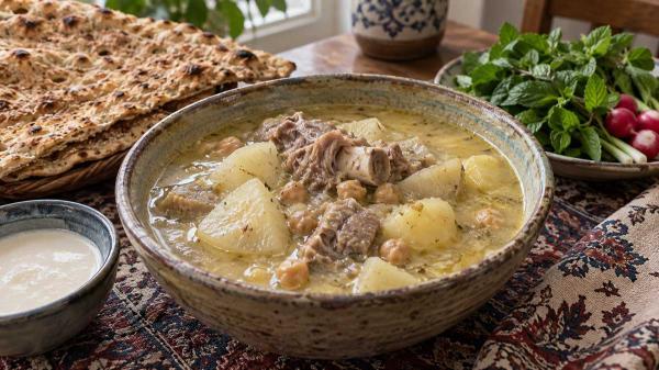 طرز تهیه آبگوشت کلم قمری همدانی با کشک ، دستور سنتی طرز تهیه آبگوشت کلم قمری همدانی با کشک ، دستور سنتی