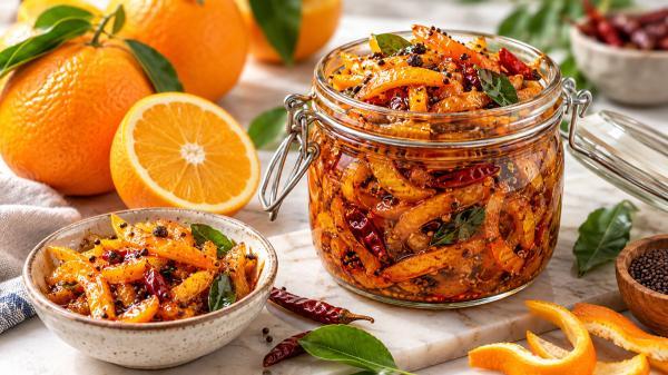 طرز تهیه ترشی پوست پرتقال با تمر هندی؛ تند و معطر طرز تهیه ترشی پوست پرتقال با تمر هندی؛ تند و معطر